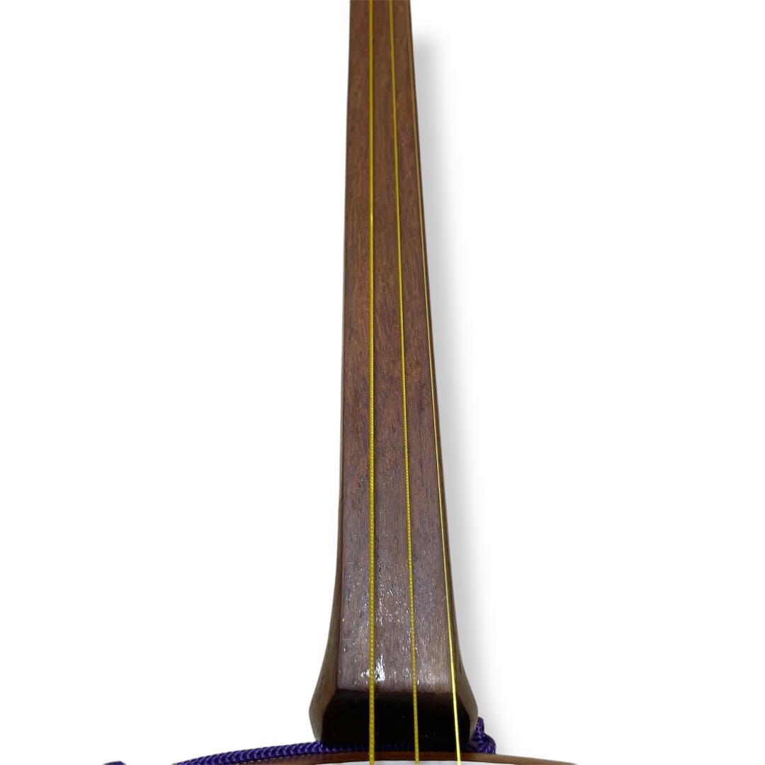 【美品✨】津軽三味線　太棹　人工皮　丸打胴　ソフトケース　撥