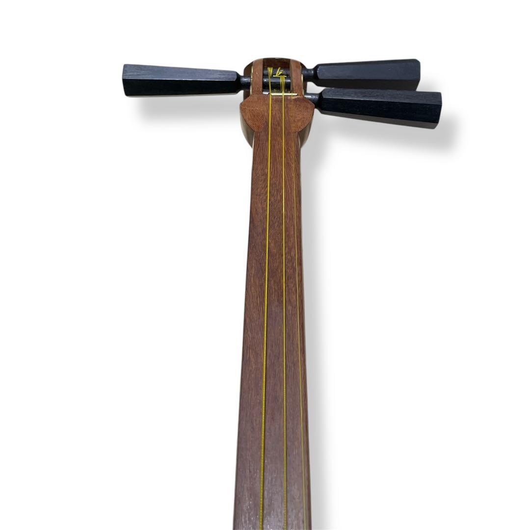 【美品✨】津軽三味線　太棹　人工皮　丸打胴　ソフトケース　撥