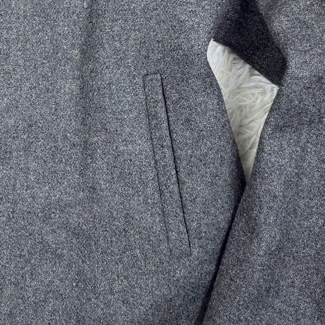 美品　ショット　ピーコート　ウールメルトン　キルティング　38　USA製　グレー