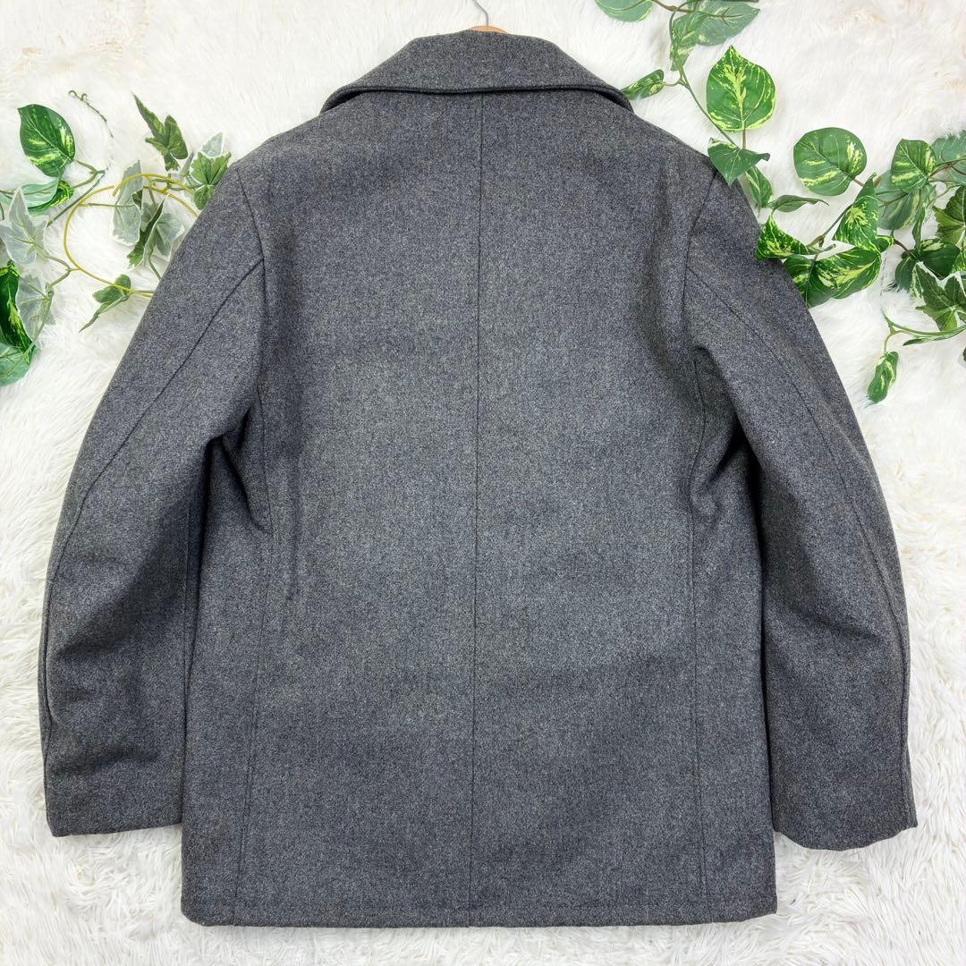 美品　ショット　ピーコート　ウールメルトン　キルティング　38　USA製　グレー