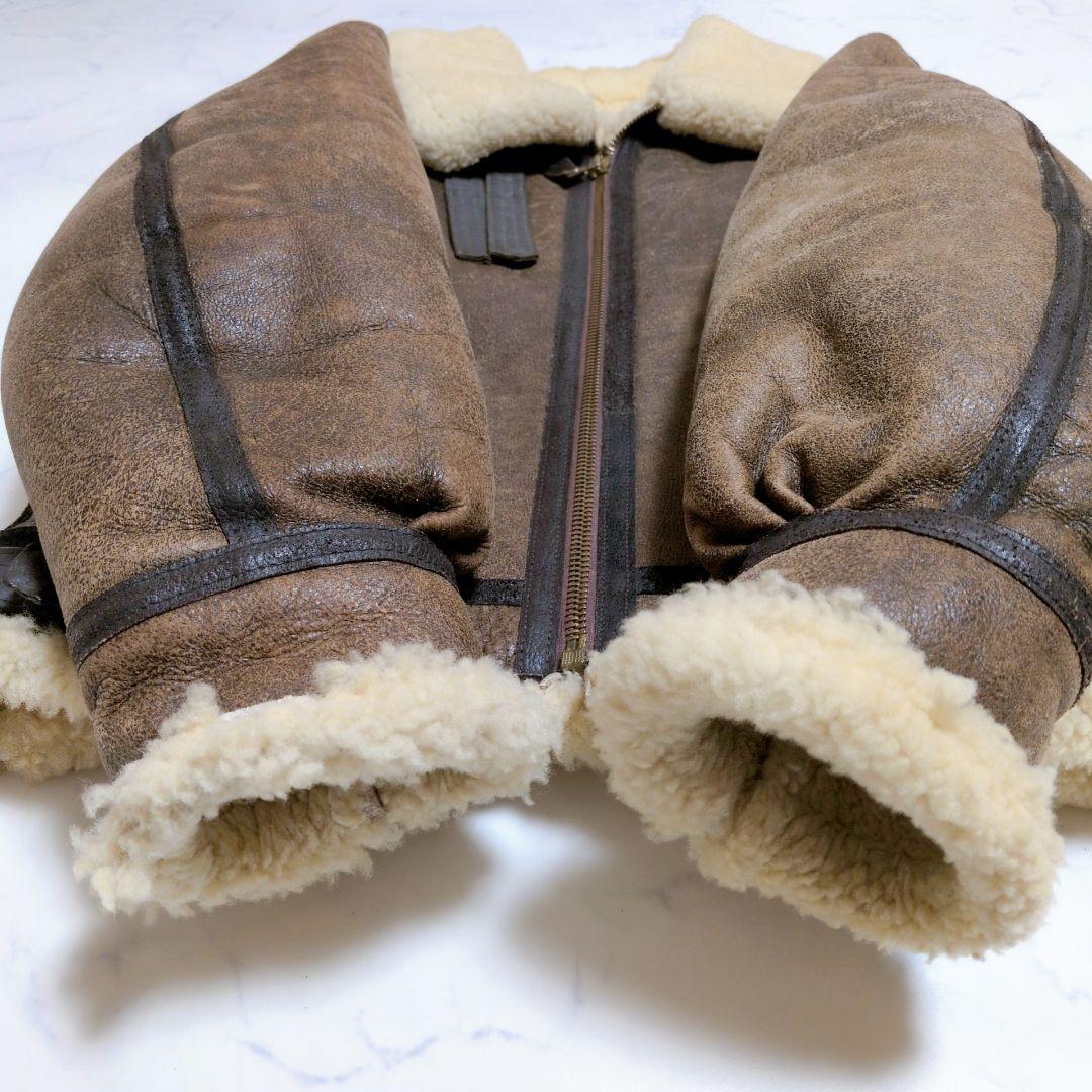 アヴィレックス B-3ムートン フライトジャケット USA製 40 シープスキン