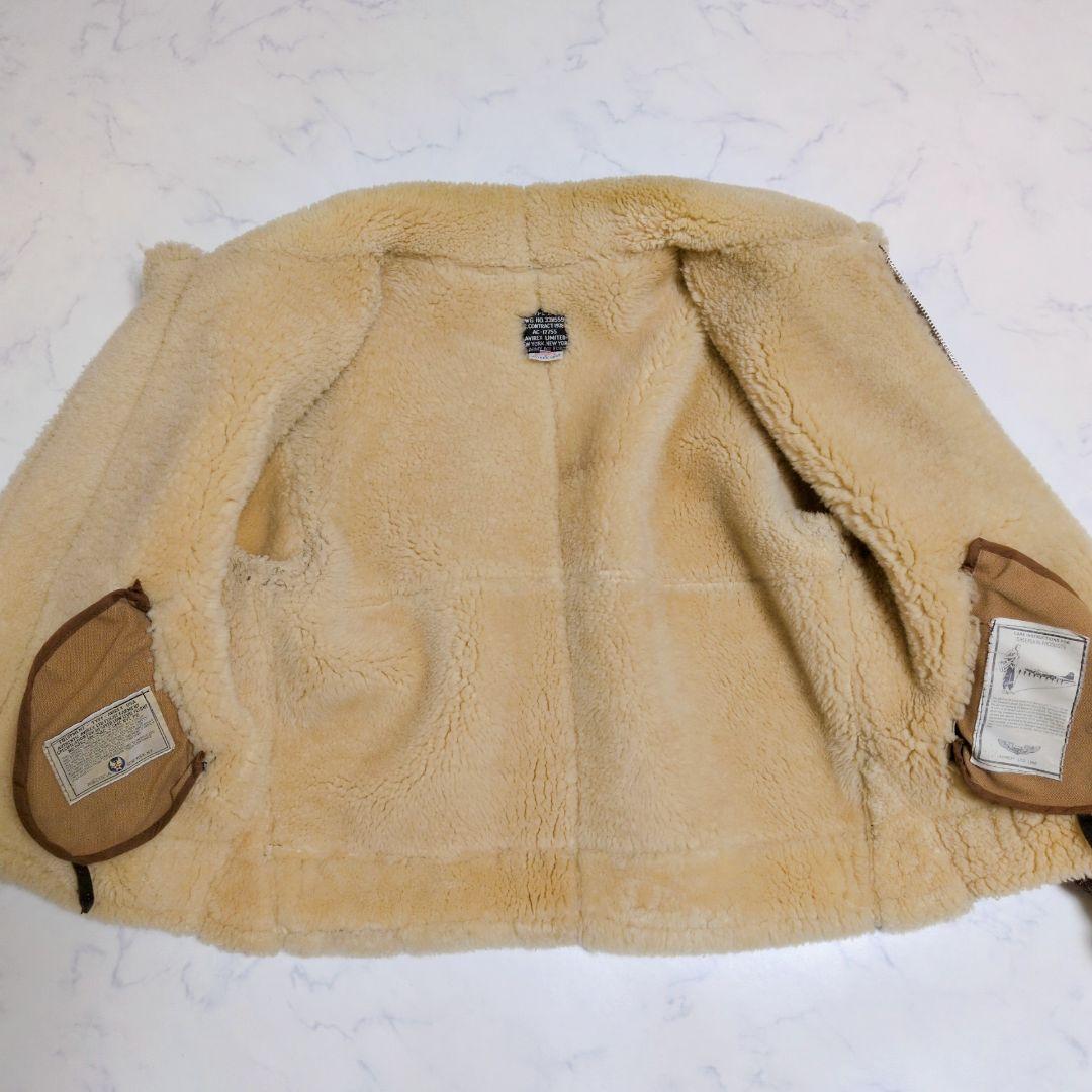 アヴィレックス B-3ムートン フライトジャケット USA製 40 シープスキン