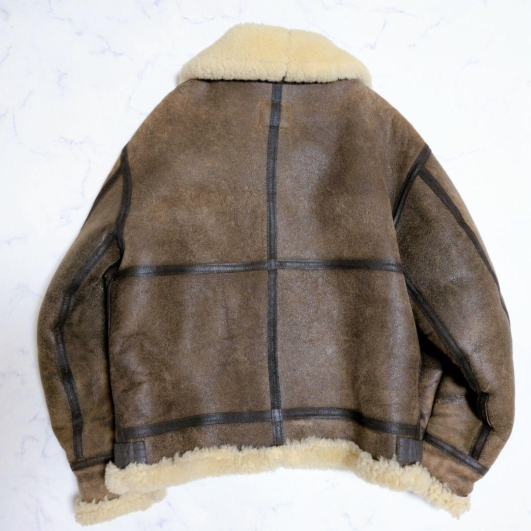 アヴィレックス B-3ムートン フライトジャケット USA製 40 シープスキン