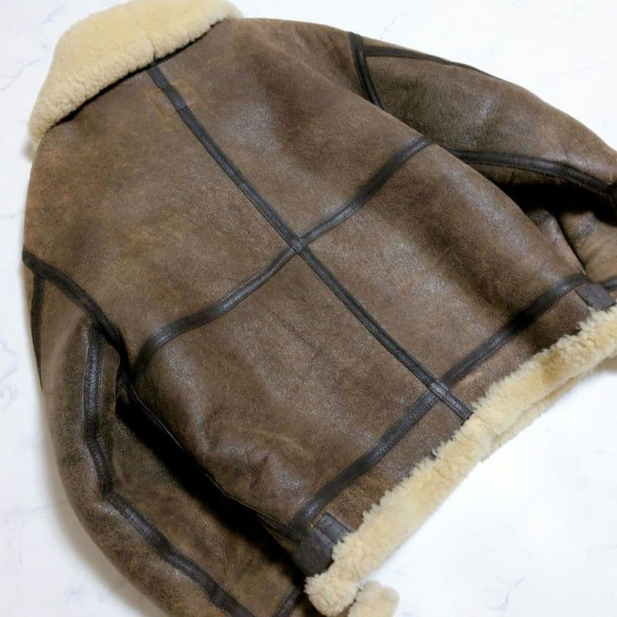 アヴィレックス B-3ムートン フライトジャケット USA製 40 シープスキン