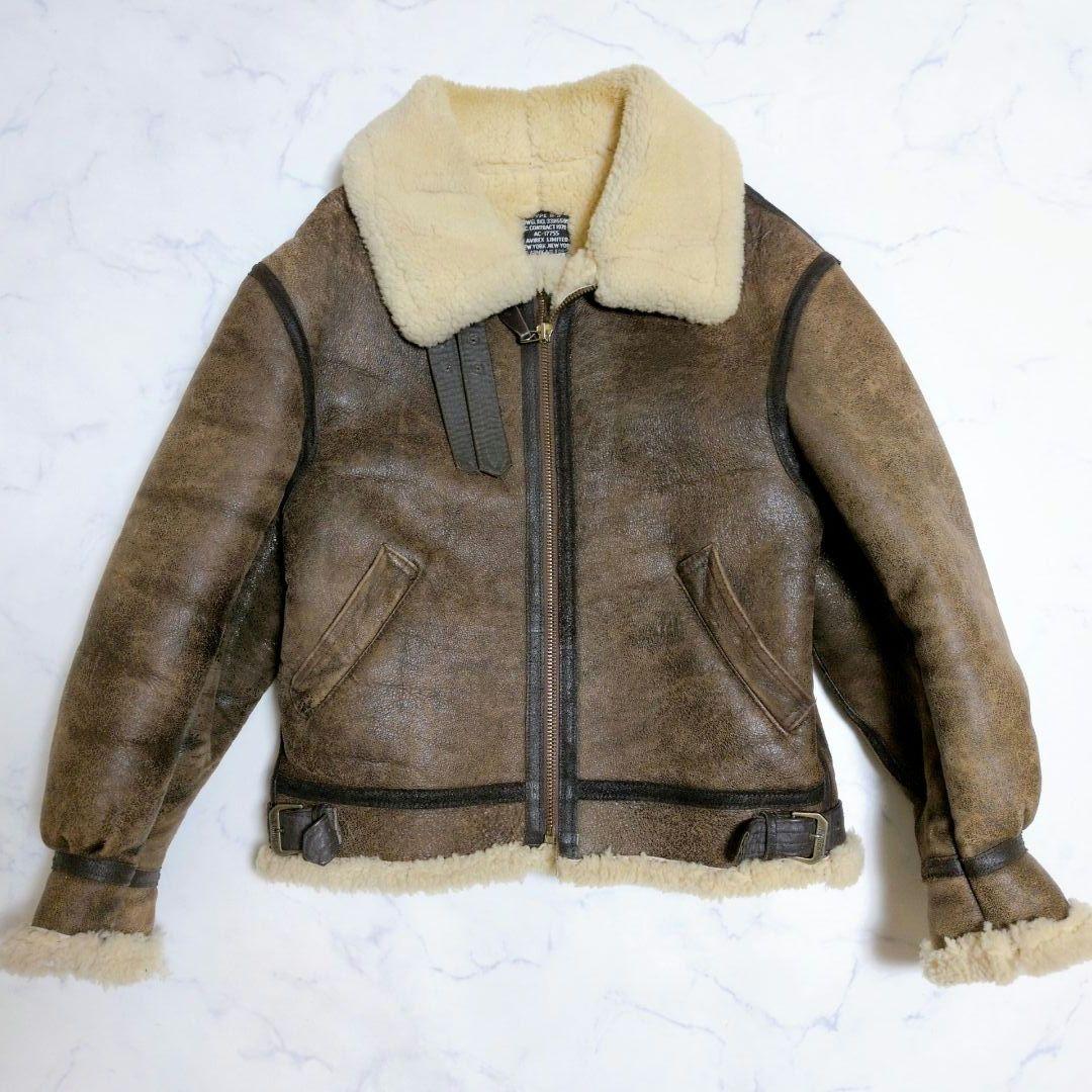 アヴィレックス B-3ムートン フライトジャケット USA製 40 シープスキン