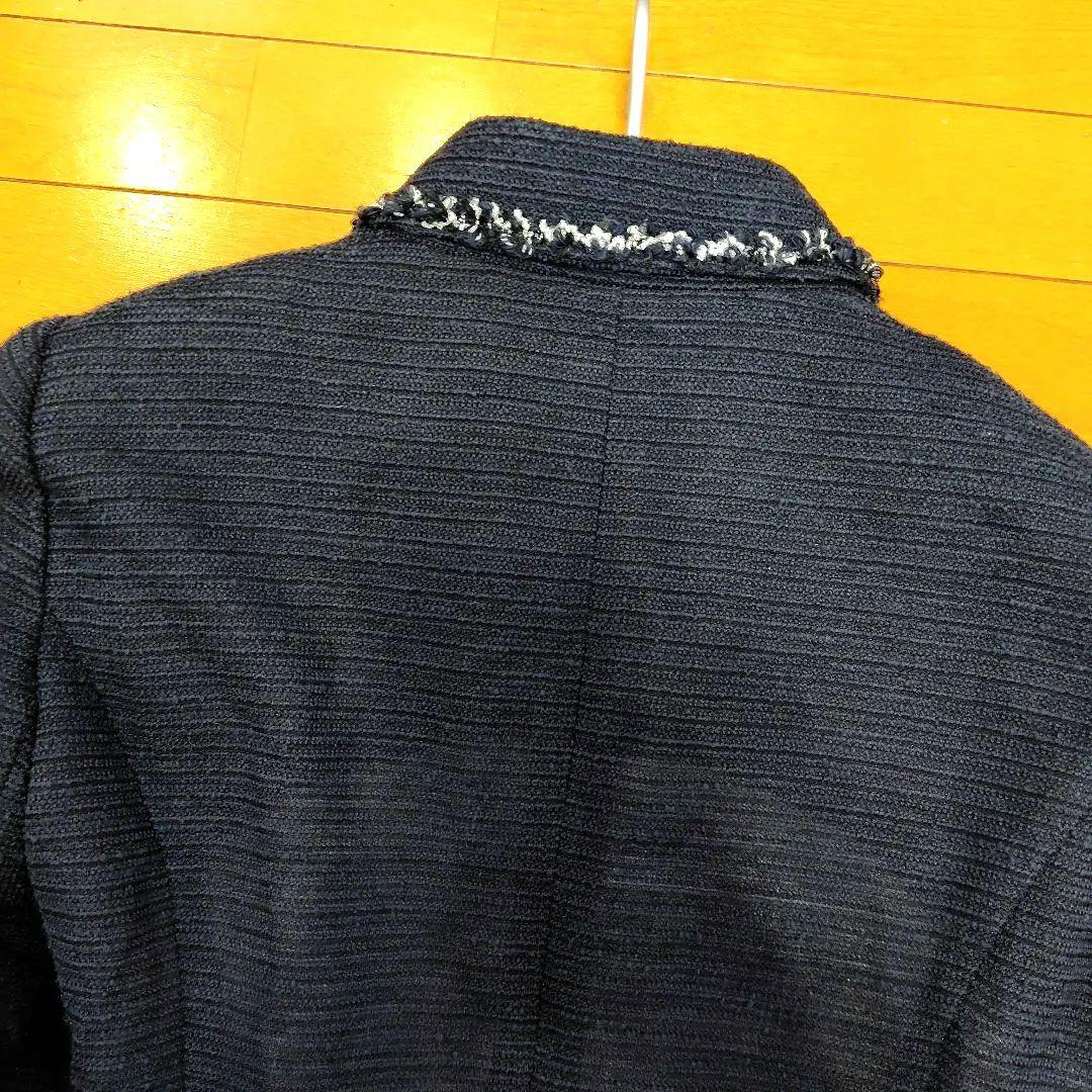 専用レリアン 濃紺ネイビー テーラードジャケット フリンジ仕上げ13L