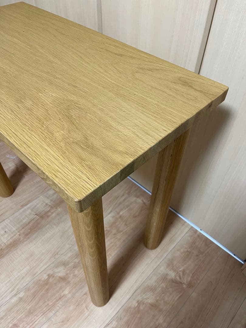 （無印良品.美品）オーク材ナチュラルテーブル天板&脚セット