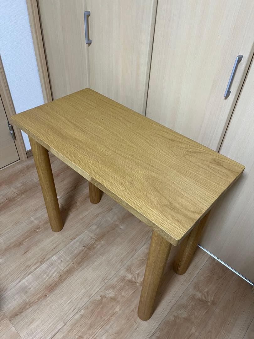 （無印良品.美品）オーク材ナチュラルテーブル天板&脚セット