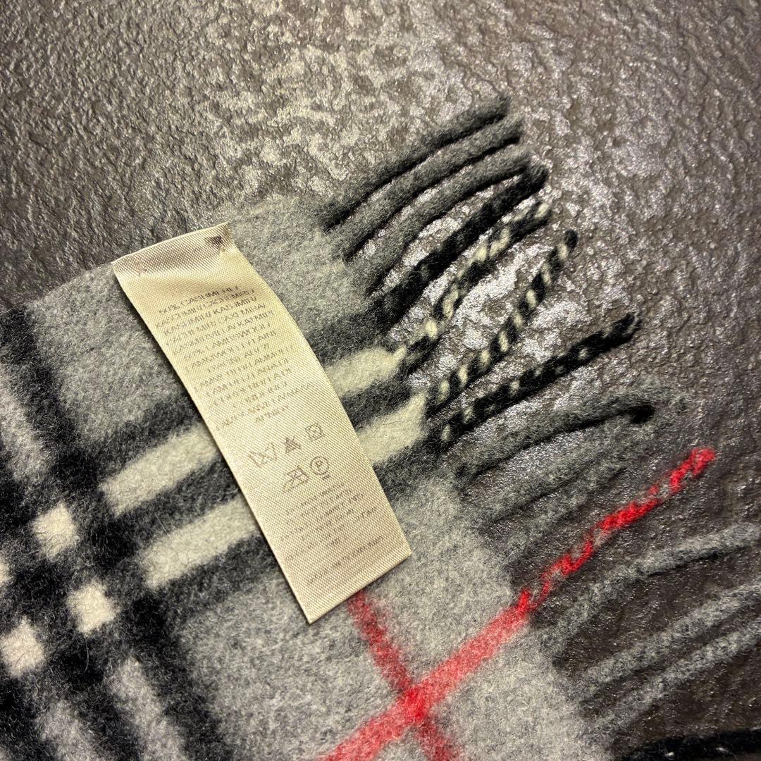 スコットランド製 BURBERRY カシミヤ ウール マフラー ストール