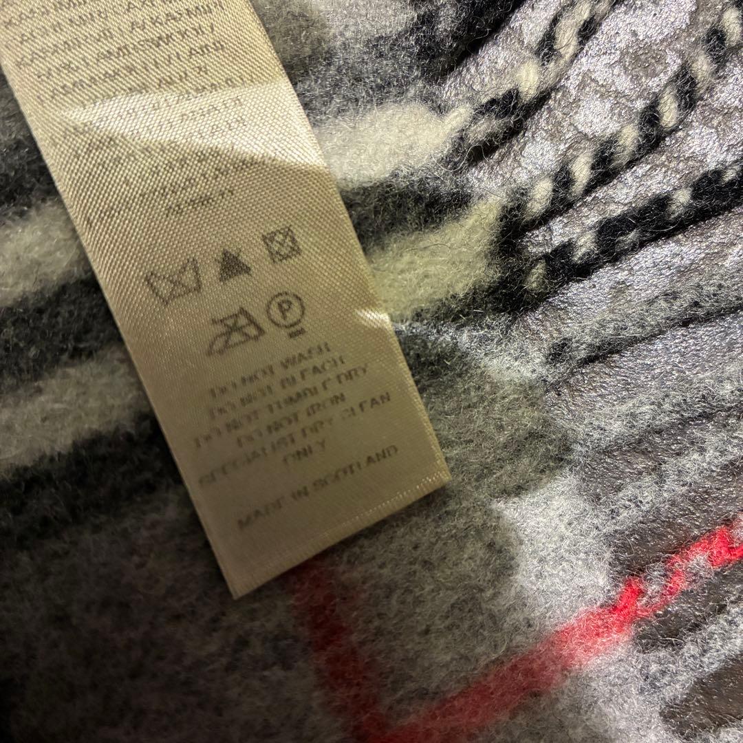 スコットランド製 BURBERRY カシミヤ ウール マフラー ストール