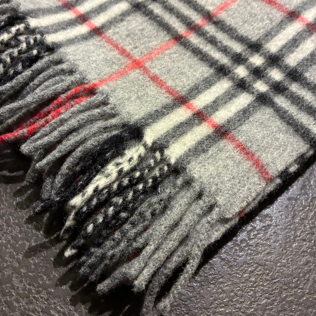 スコットランド製 BURBERRY カシミヤ ウール マフラー ストール