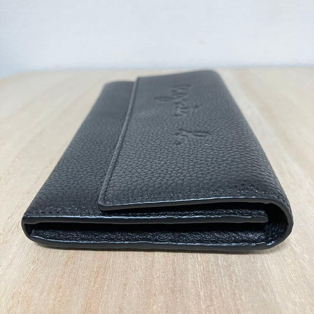 極美品✨agnès b. ✨アニエスベー ✨長財布 ✨黒 ✨フラップ