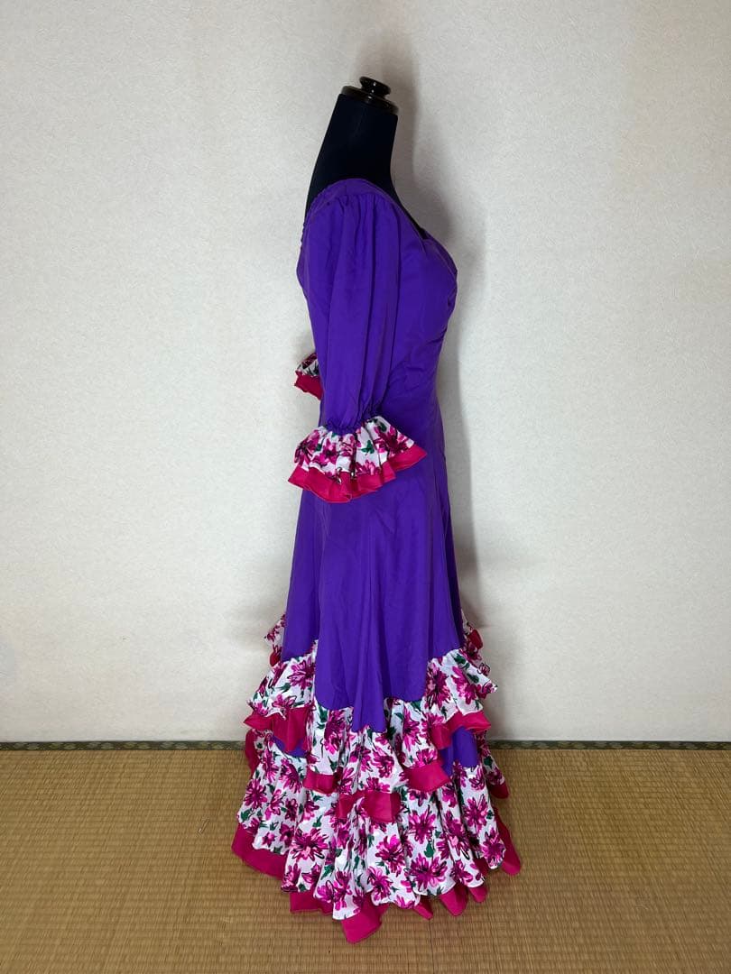 フラメンコドレス 紫色 アトリエ貴美恵