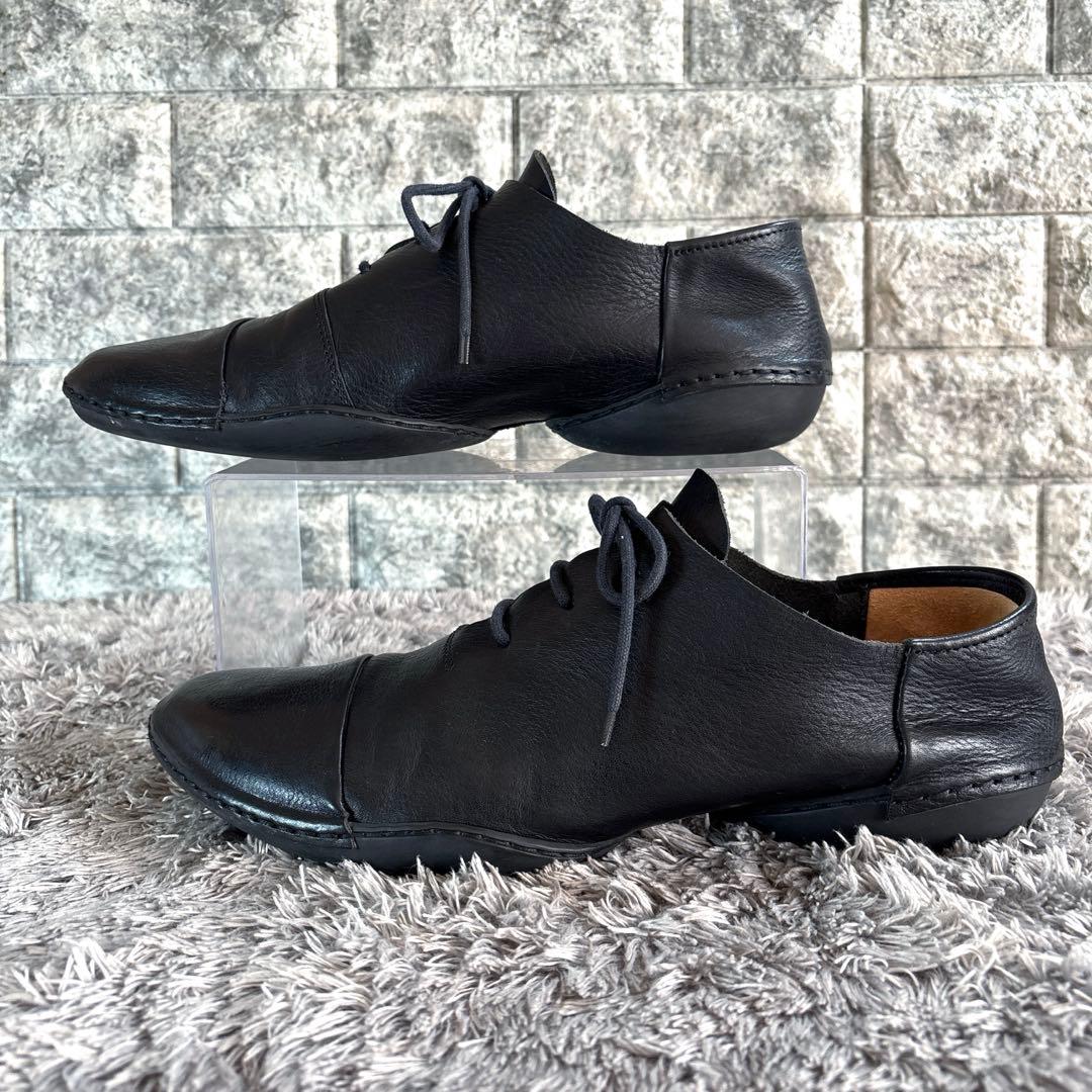 極美品❣️trippenトリッペン 厚手シボ革 レースアップシューズ コンフォート