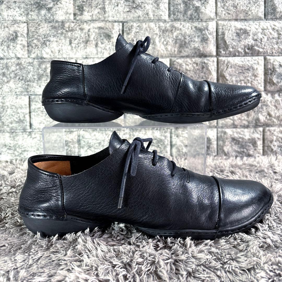 極美品❣️trippenトリッペン 厚手シボ革 レースアップシューズ コンフォート