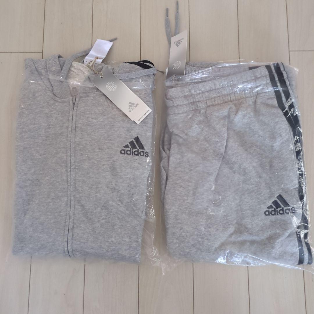 【新品・稀少サイズ4XO】アディダス フルジップスウェットパーカー 上下セット