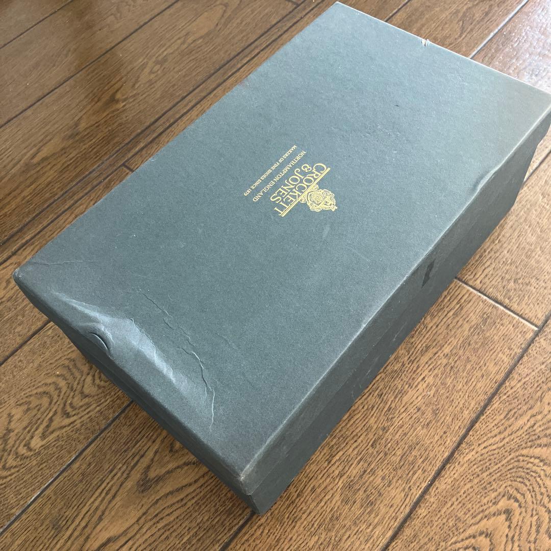 CROCKETT&JONESの黒ウィングチップレザーシューズ6E