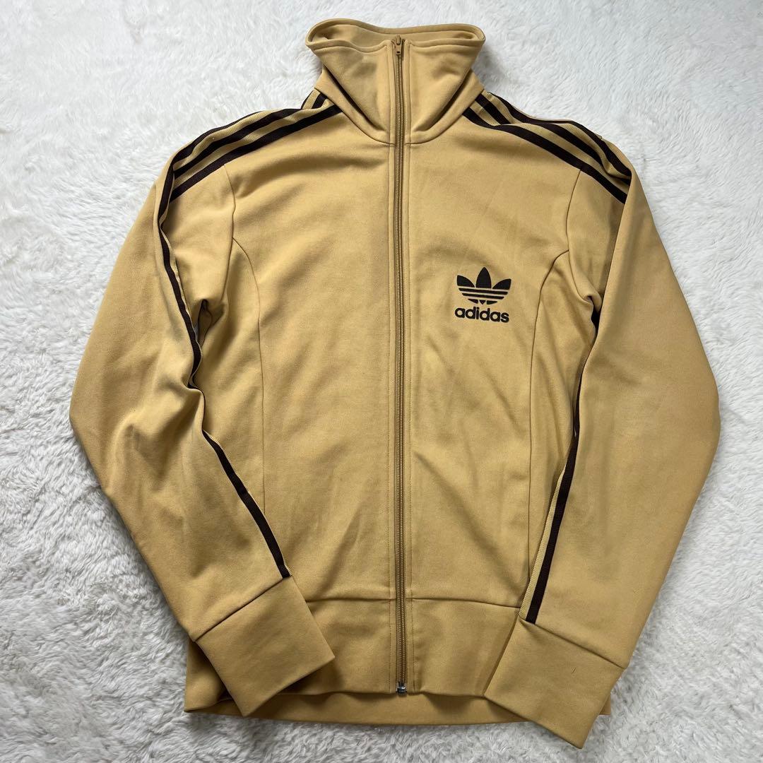 adidas トラックジャケット　トレフォイルロゴ　ブラウン　00s 白タグ　M