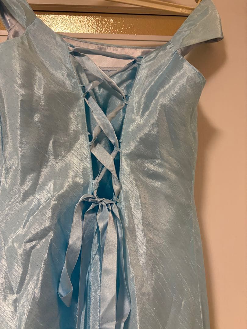 エメ　水色 ロングドレス 左横ファスナー