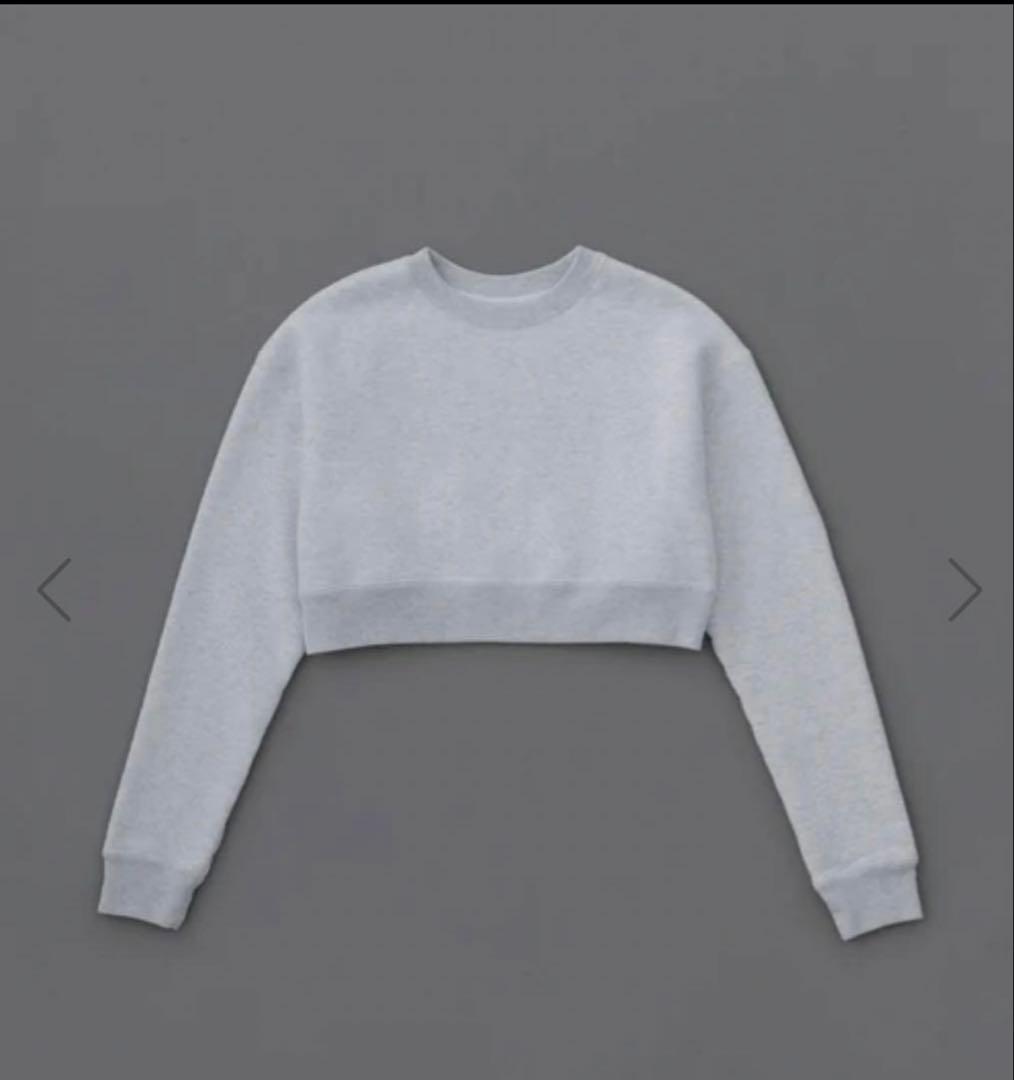 yo BIOTOP Cropped sweat shirt グレー