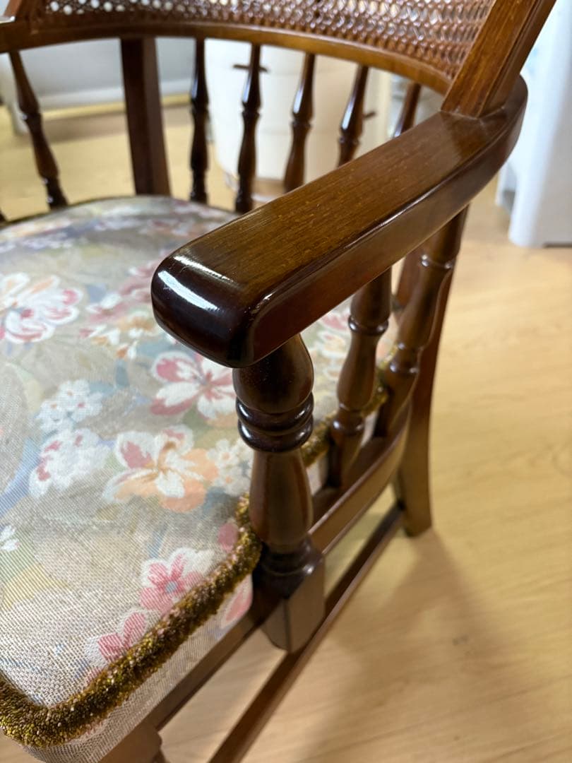 オールドカリモク　コロニアルアームチェア　4客セット　福岡市西区引き取り限定価格