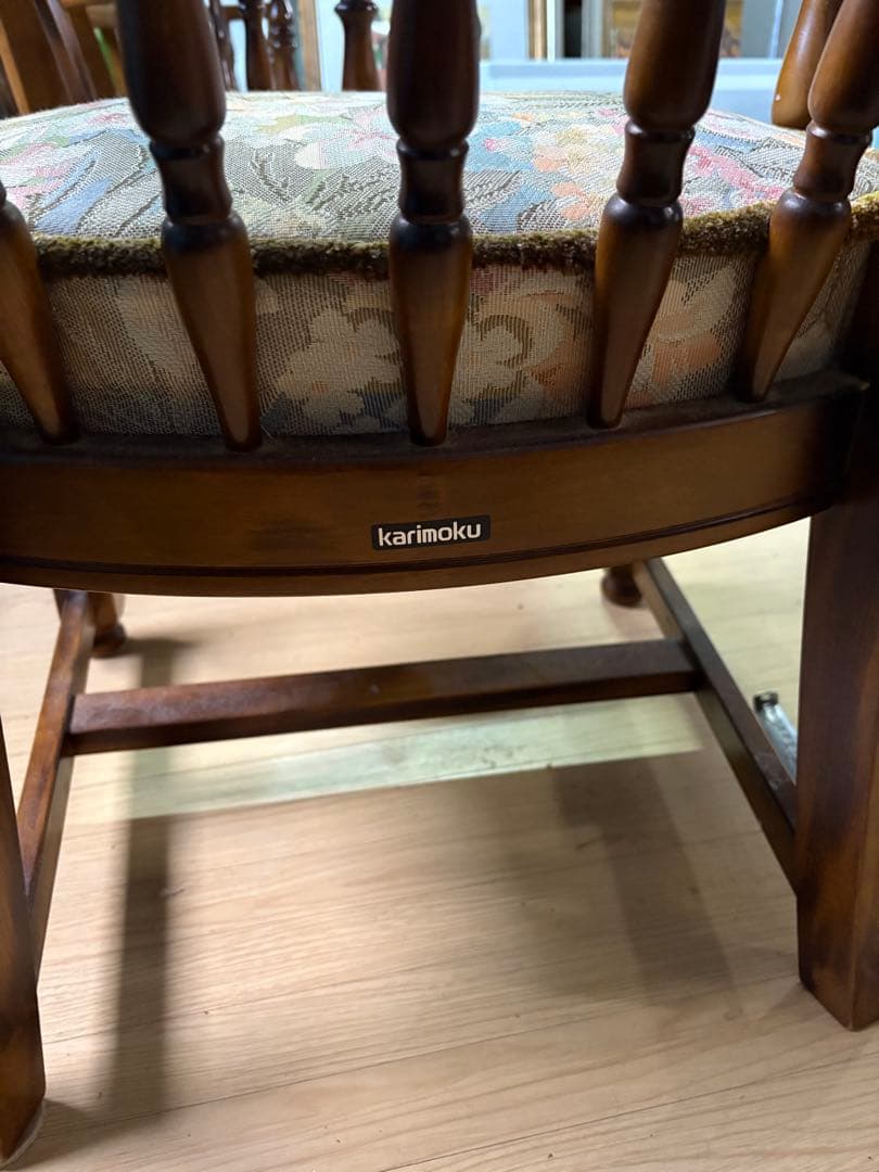 オールドカリモク　コロニアルアームチェア　4客セット　福岡市西区引き取り限定価格