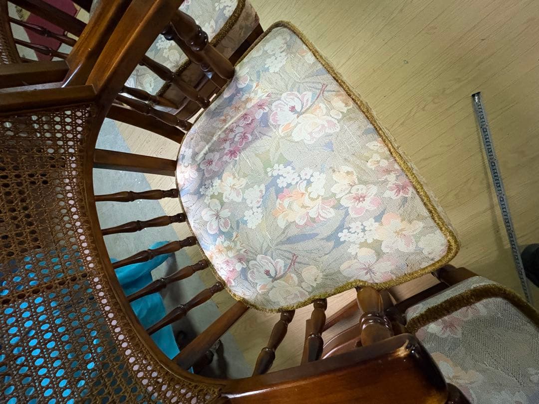 オールドカリモク　コロニアルアームチェア　4客セット　福岡市西区引き取り限定価格