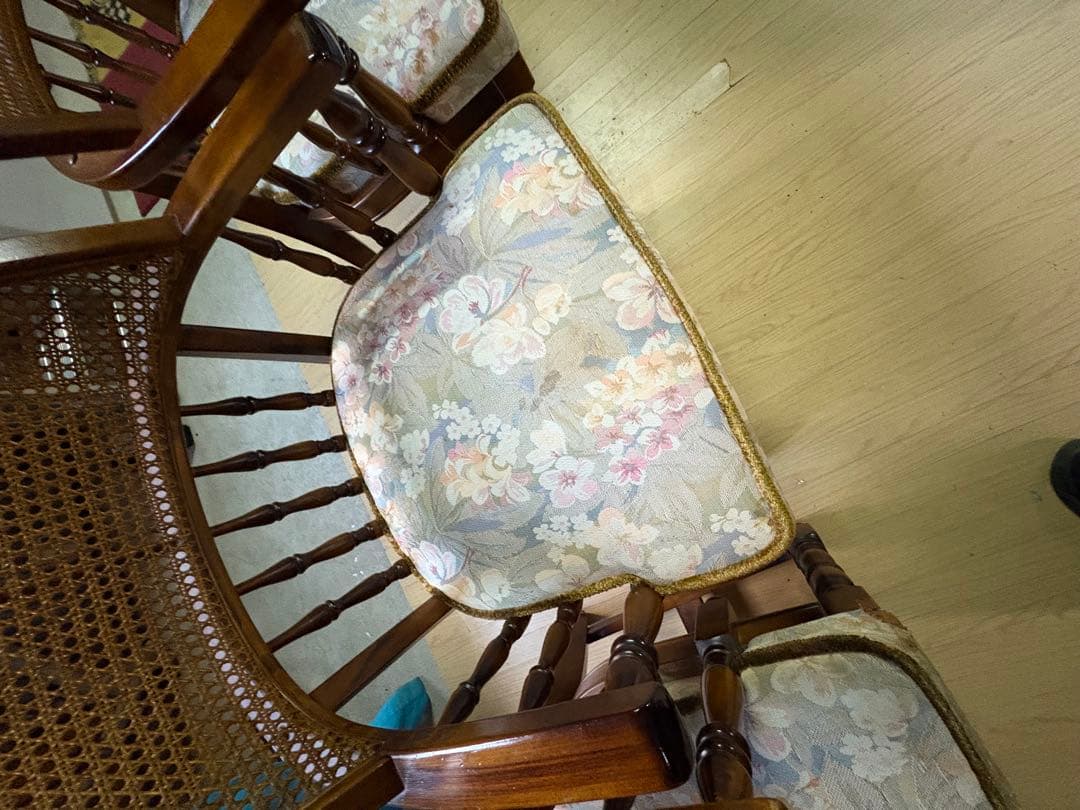 オールドカリモク　コロニアルアームチェア　4客セット　福岡市西区引き取り限定価格