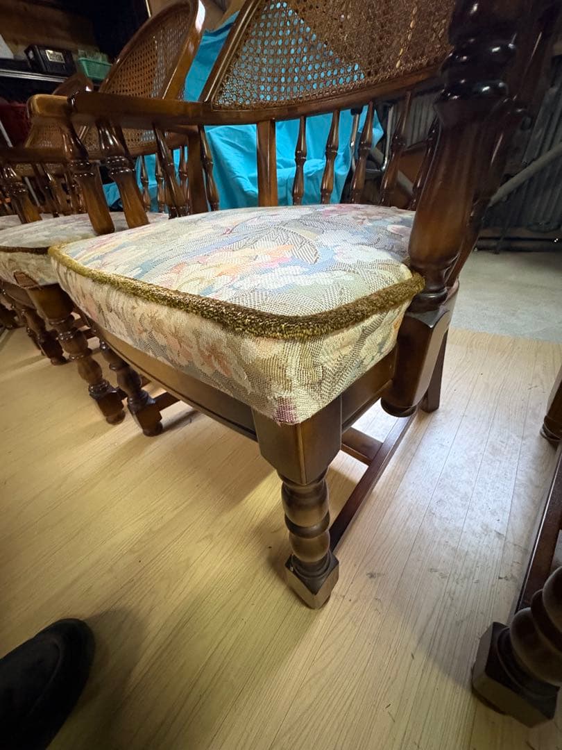 オールドカリモク　コロニアルアームチェア　4客セット　福岡市西区引き取り限定価格