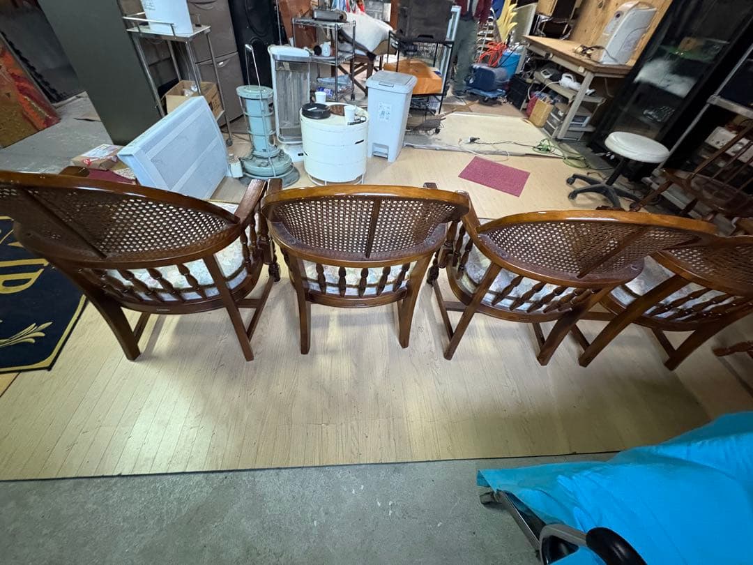 オールドカリモク　コロニアルアームチェア　4客セット　福岡市西区引き取り限定価格