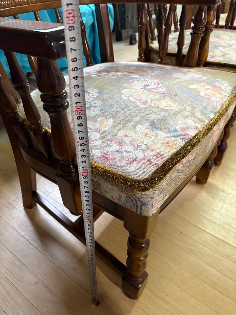 オールドカリモク　コロニアルアームチェア　4客セット　福岡市西区引き取り限定価格