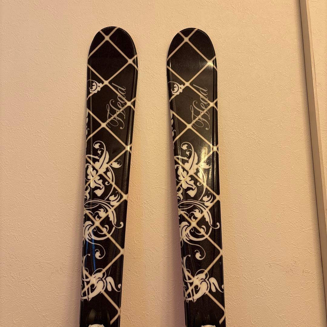 HEADスキー板 黒白ダイヤモンドパターン ※ストック付き