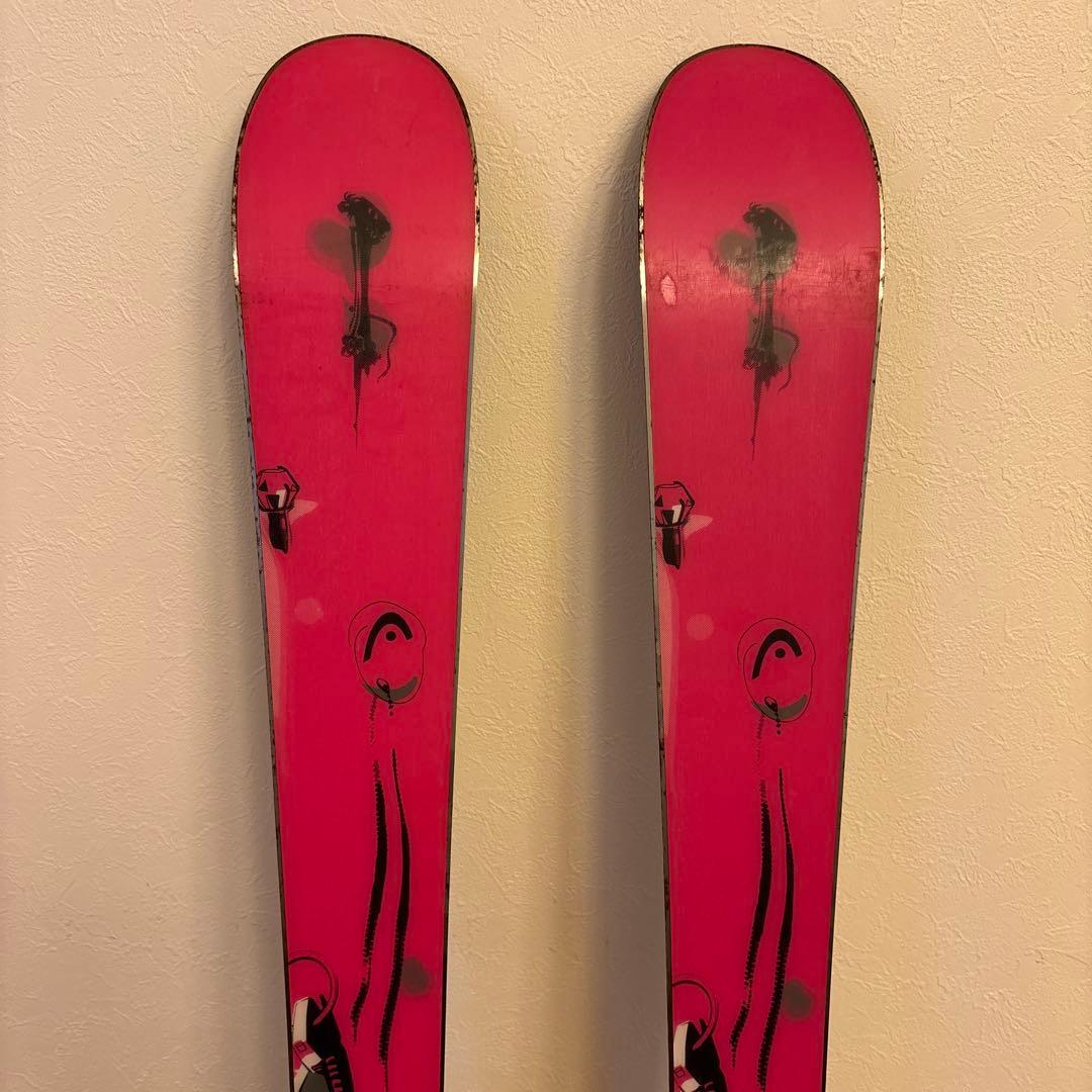 HEADスキー板 黒白ダイヤモンドパターン ※ストック付き