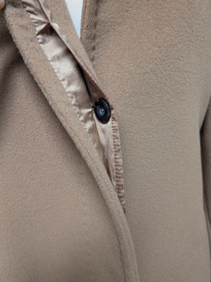 マックスマーラ ヴァージンウール コート女優襟 42 新品同様