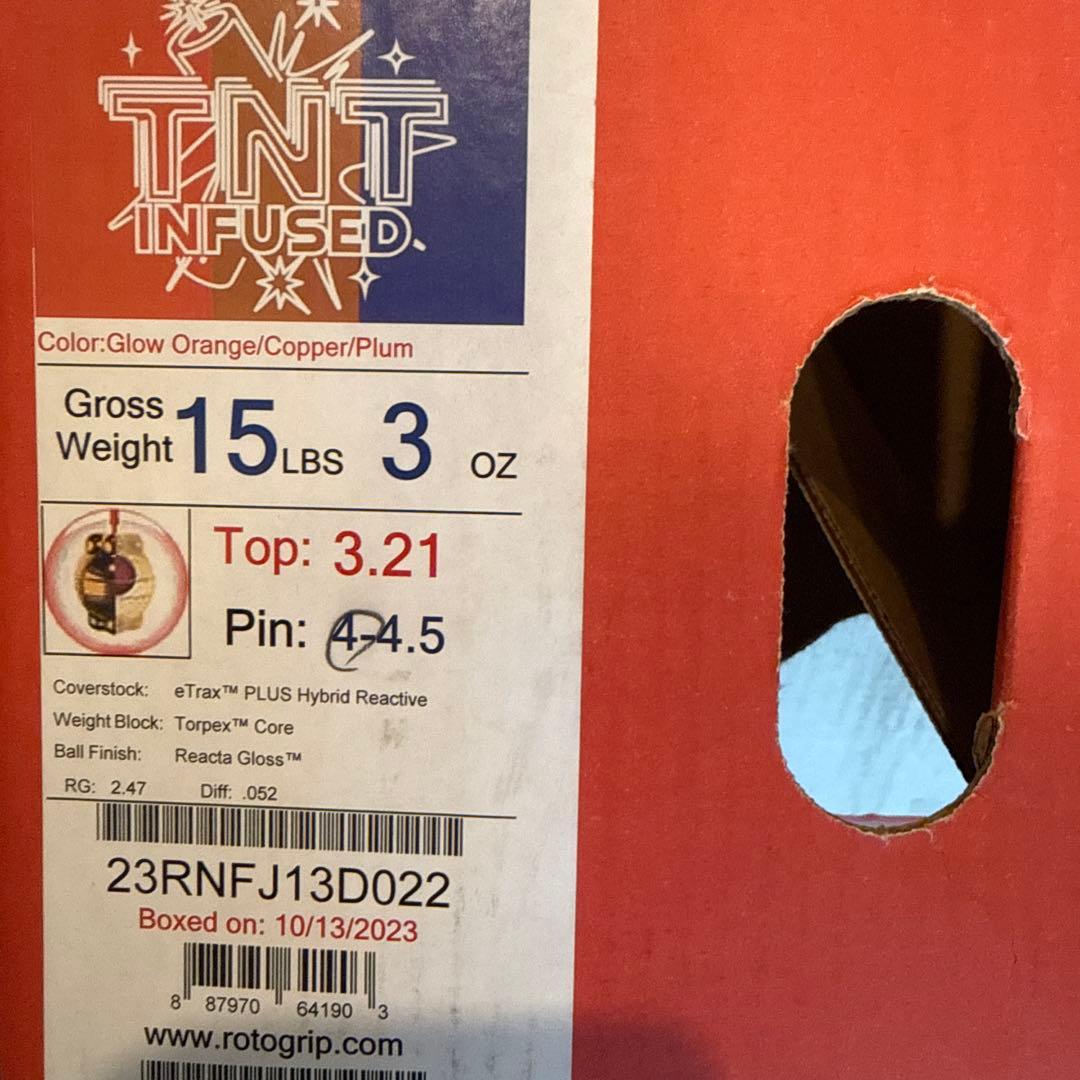 TNT INFUSED ボウリングボール 赤黒