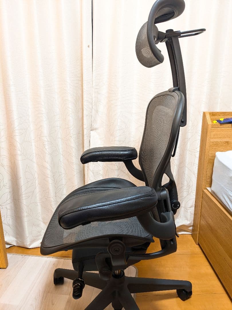 Hアーロンチェア(Aサイズ)　リマスタード　フル装備 + ヘッドレスト付き