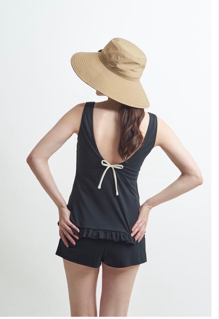 yori ヨリ バックリボンノースリーブ・ショートパンツ2点セット【36】