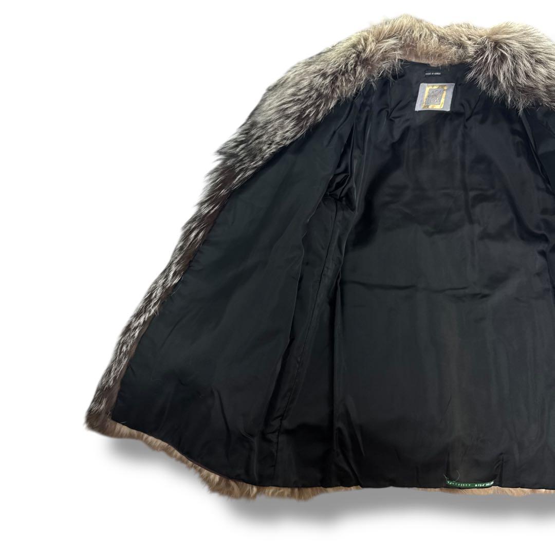 極美品 SAGA FOX 金サガ シルバーフォックスセミロングコート 毛皮 M