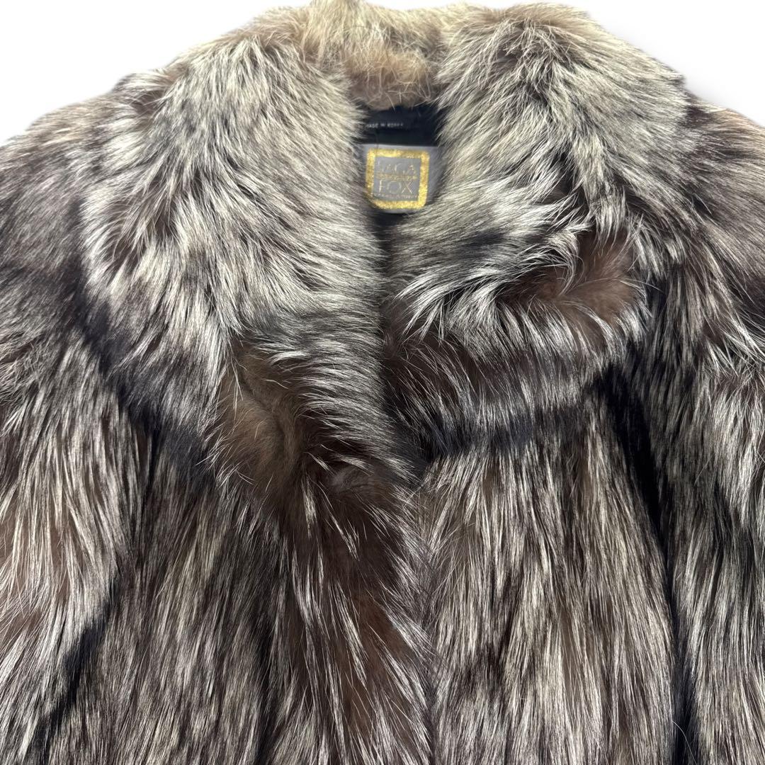 極美品 SAGA FOX 金サガ シルバーフォックスセミロングコート 毛皮 M