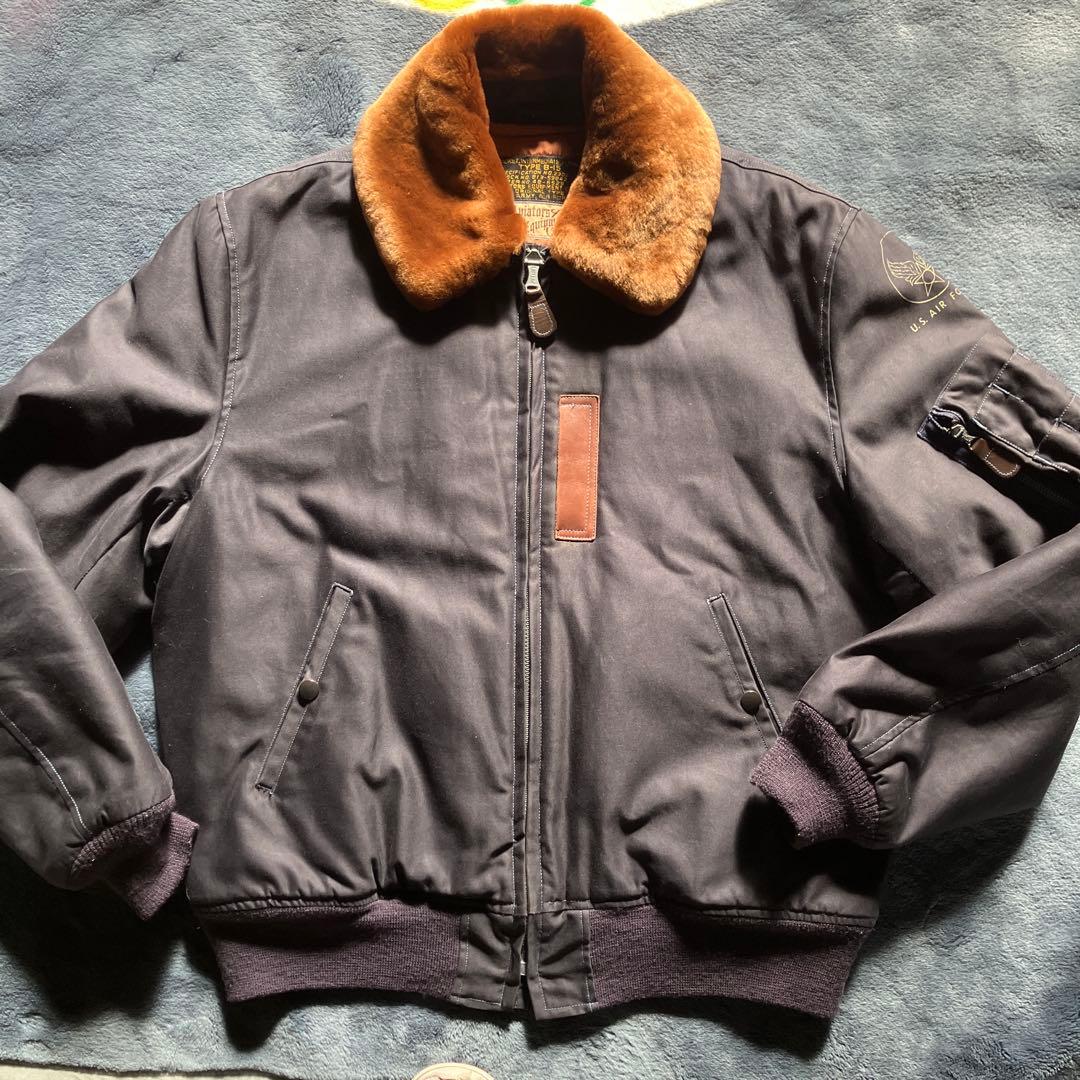 値下げ!! フライトジャケットTYPE B-15 XL ダークブルー