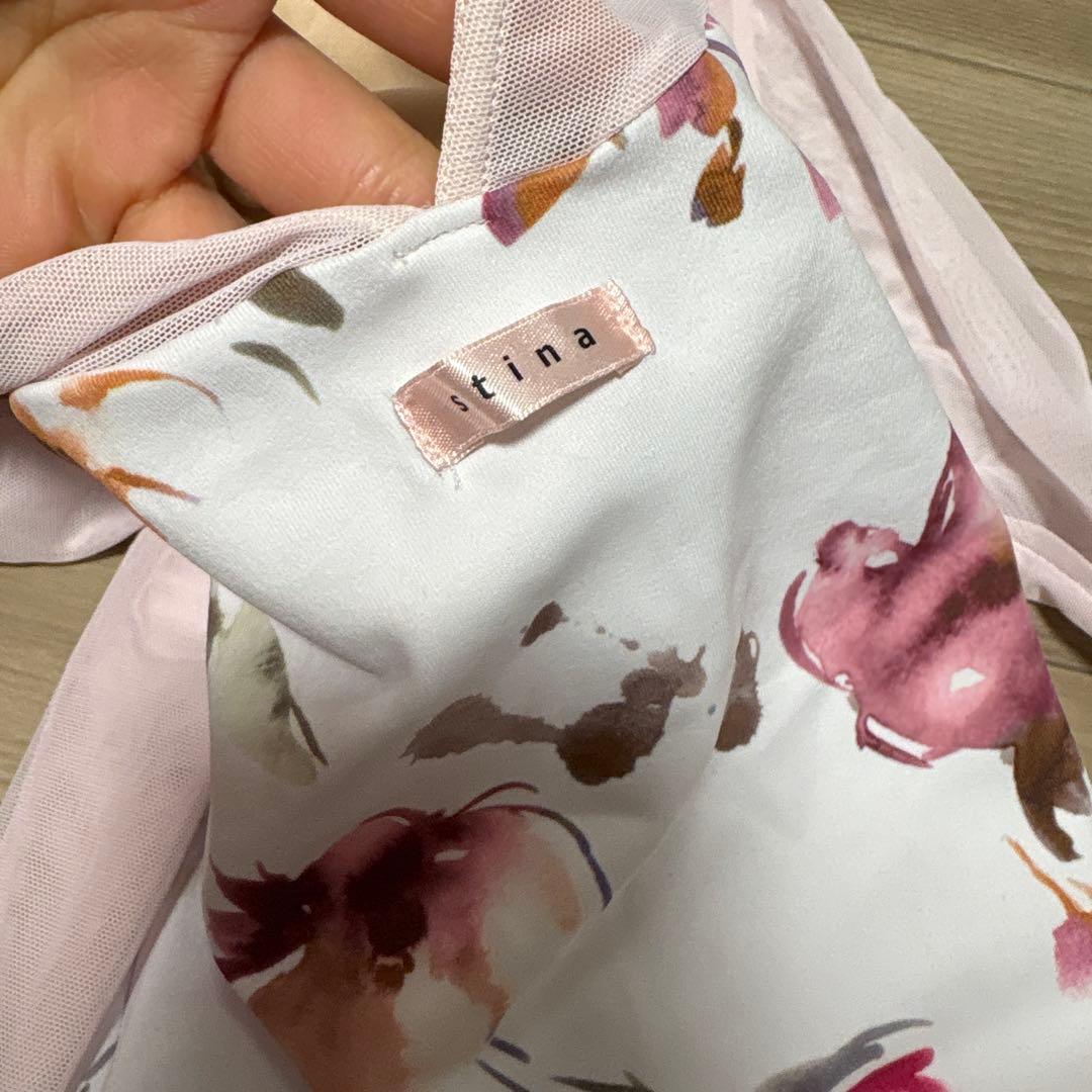 stina 花柄長袖レオタード