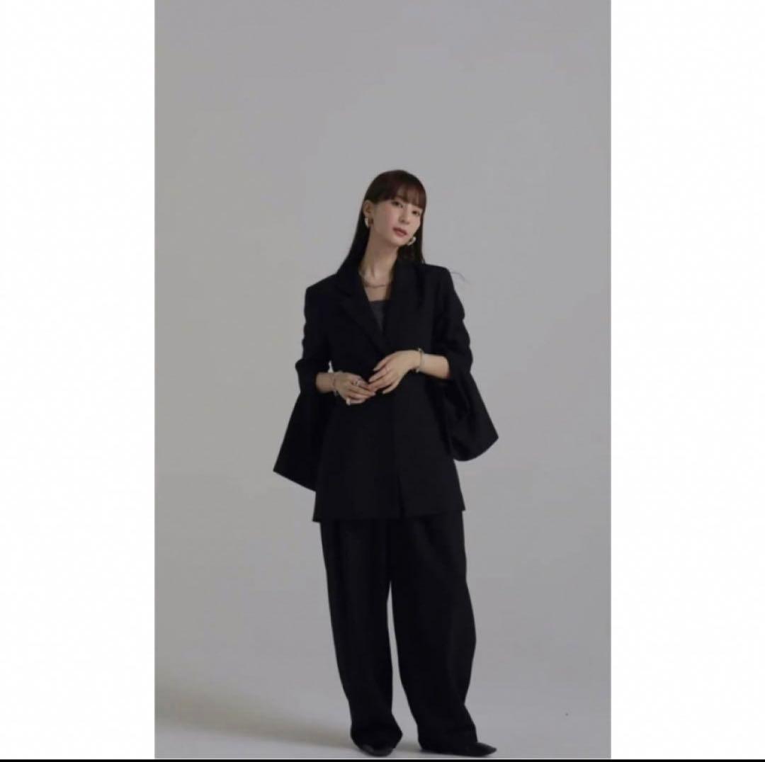 【Louren】tuck cocoon pants