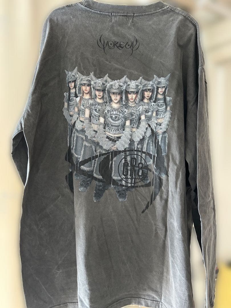 XG GR8 KOSUKE KAWAMURA ロンT ダークグレー　黒　XXL