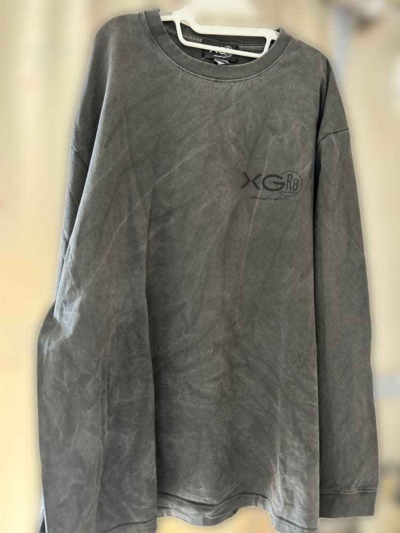 XG GR8 KOSUKE KAWAMURA ロンT ダークグレー　黒　XXL