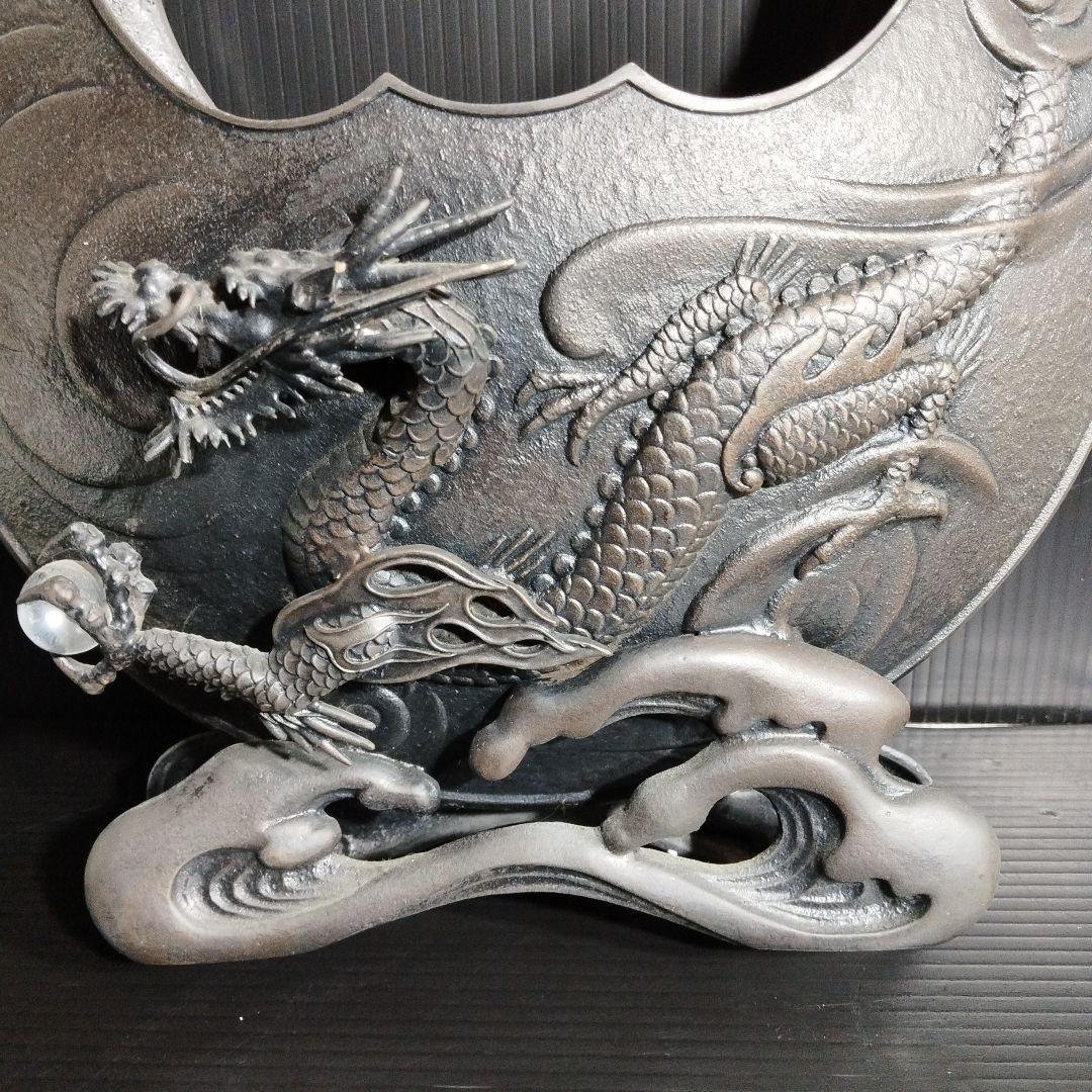銅花器 花生 生け花 銅器 花器 龍 虎 華道レトロ アンティーク 花入