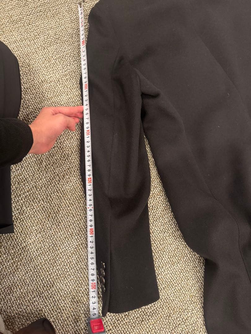 LARDINI ネイビー チェスターコート 48（76）