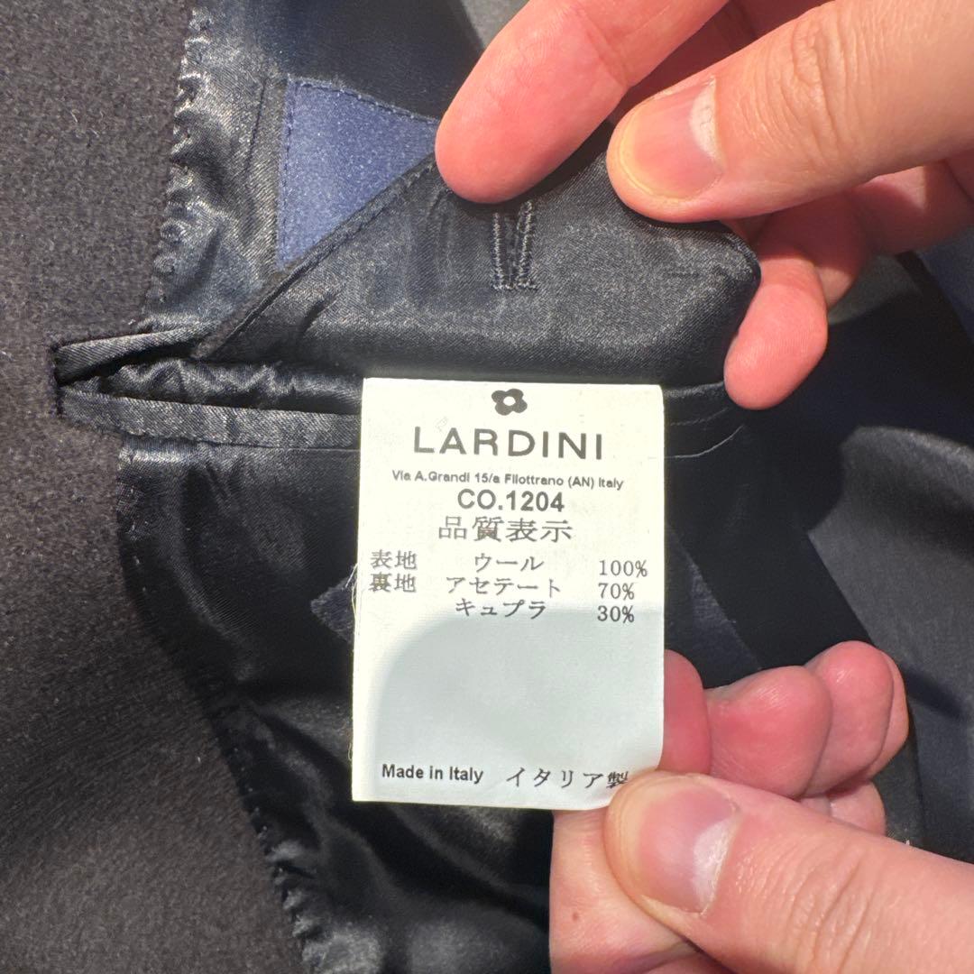 LARDINI ネイビー チェスターコート 48（76）
