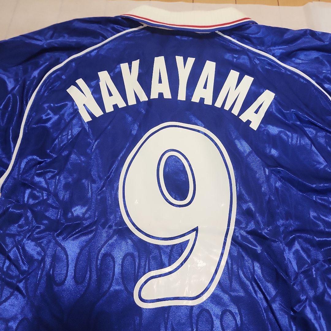 P*y様 98W杯 日本代表 炎 長袖ユニフォーム 中山雅史 ゴン中山 9 新品