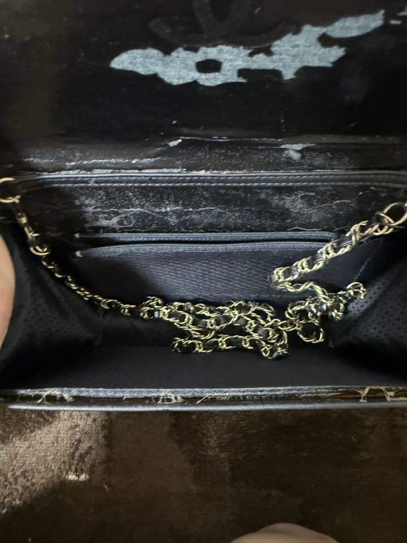 CHANEL グレー キルティング ショルダーバッグヴィンテージ