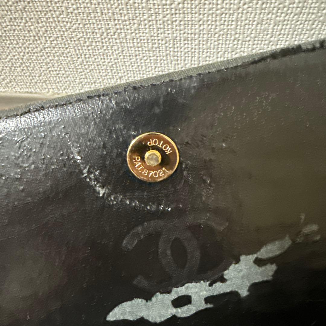 CHANEL グレー キルティング ショルダーバッグヴィンテージ